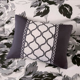 Black and White Floral Comforter/Duvet Cover Set