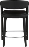 Sylvester Contemporary Counter Height Stool with Rounded Back for Modern Dining Spaces and Comfort
