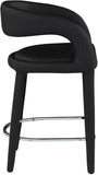 Sylvester Contemporary Counter Height Stool with Rounded Back for Modern Dining Spaces and Comfort