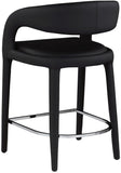 Sylvester Contemporary Counter Height Stool with Rounded Back for Modern Dining Spaces and Comfort