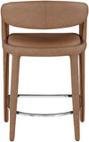 Sylvester Contemporary Counter Height Stool with Rounded Back for Modern Dining Spaces and Comfort