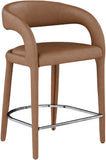 Sylvester Contemporary Counter Height Stool with Rounded Back for Modern Dining Spaces and Comfort