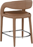 Sylvester Contemporary Counter Height Stool with Rounded Back for Modern Dining Spaces and Comfort