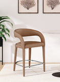 Sylvester Contemporary Counter Height Stool with Rounded Back for Modern Dining Spaces and Comfort