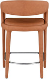 Sylvester Contemporary Counter Height Stool with Rounded Back for Modern Dining Spaces and Comfort
