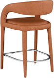Sylvester Contemporary Counter Height Stool with Rounded Back for Modern Dining Spaces and Comfort
