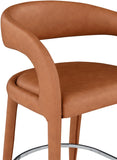 Sylvester Contemporary Counter Height Stool with Rounded Back for Modern Dining Spaces and Comfort