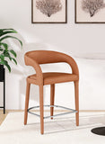 Sylvester Contemporary Counter Height Stool with Rounded Back for Modern Dining Spaces and Comfort