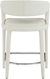 Sylvester Contemporary Counter Height Stool with Rounded Back for Modern Dining Spaces and Comfort