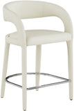 Sylvester Contemporary Counter Height Stool with Rounded Back for Modern Dining Spaces and Comfort