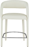 Sylvester Contemporary Counter Height Stool with Rounded Back for Modern Dining Spaces and Comfort