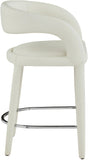 Sylvester Contemporary Counter Height Stool with Rounded Back for Modern Dining Spaces and Comfort