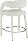 Sylvester Contemporary Counter Height Stool with Rounded Back for Modern Dining Spaces and Comfort