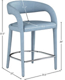 Sylvester Contemporary Counter Height Stool with Rounded Back for Modern Dining Spaces and Comfort