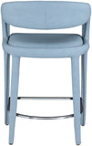 Sylvester Contemporary Counter Height Stool with Rounded Back for Modern Dining Spaces and Comfort