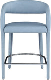 Sylvester Contemporary Counter Height Stool with Rounded Back for Modern Dining Spaces and Comfort