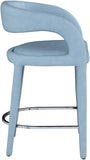 Sylvester Contemporary Counter Height Stool with Rounded Back for Modern Dining Spaces and Comfort