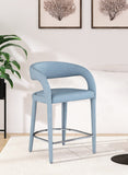 Sylvester Contemporary Counter Height Stool with Rounded Back for Modern Dining Spaces and Comfort