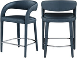 Sylvester Contemporary Counter Height Stool with Rounded Back for Modern Dining Spaces and Comfort