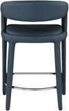 Sylvester Contemporary Counter Height Stool with Rounded Back for Modern Dining Spaces and Comfort