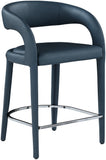 Sylvester Contemporary Counter Height Stool with Rounded Back for Modern Dining Spaces and Comfort