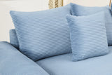 DESEO 158" Sectional Sofa with Ottoman