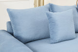 DESEO 196" Sectional Sofa with Ottoman