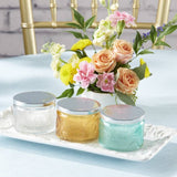 Garden Blooms Glass Tea Light Holder - Blue (Set of 4)