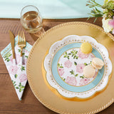 Blue Tea Time Whimsy Paper Plates Set of 16