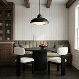Timbra - Linen Textured Fabric Upholstered Dining Chair (Set of 2) - Black Base