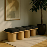 Pavilion - 4 Piece Modular Bench With Natural Base