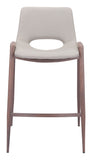 Desi Counter Stool (Set of 2) Beige & Walnut