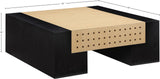 Mondrian Black Coffee Table - Stylish Art Deco Centerpiece with Durable Ash Wood Veneer Finish
