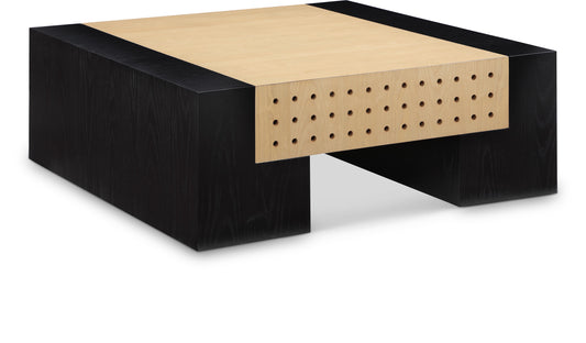Mondrian Black Coffee Table - Stylish Art Deco Centerpiece with Durable Ash Wood Veneer Finish