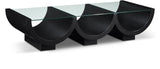 Beverwil Coffee Table: Elegant Art Deco Centerpiece with Glass Top and Geometric Design for Timeless Style