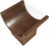 Beverwil End Table - Art Deco Glamour with Elegant Glass Top and Stunning Geometric Design