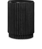 Ronin End Table - Elegant Mid-Century Modern Design with Fluted Detailing for Living Room Charm