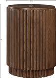 Ronin End Table - Elegant Mid-Century Modern Design with Fluted Detailing for Living Room Charm