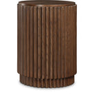 Ronin End Table - Elegant Mid-Century Modern Design with Fluted Detailing for Living Room Charm