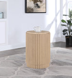 Ronin End Table - Elegant Mid-Century Modern Design with Fluted Detailing for Living Room Charm