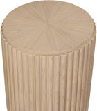 Ronin End Table - Elegant Mid-Century Modern Design with Fluted Detailing for Living Room Charm