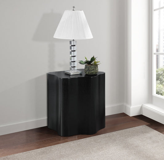 Zaire End Table - Art Deco Elegance with Unique Wood Grain, Perfect for Modern Living Spaces