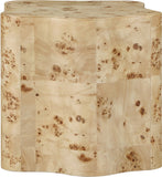 Zaire End Table - Art Deco Elegance with Unique Wood Grain, Perfect for Modern Living Spaces