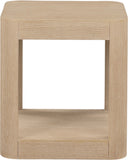 Reeves End Table - Stylish Art Deco Design with Sturdy Oak Veneer, Perfect for Modern Living Spaces