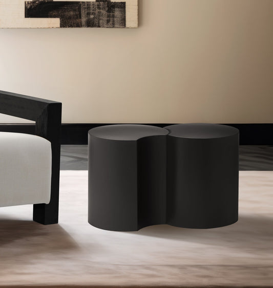 Dimple Black End Table - Stylish Modular Iron Design for Modern Living Rooms and Contemporary Spaces