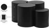 Dimple Coffee Table - Stylish Modular Design in Matte Black Iron for Contemporary Living Spaces