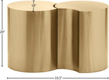Dimple End Table - Elegant Brushed Iron Design for Modern Living Spaces, Modular Style & Versatile Use