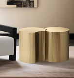 Dimple End Table - Elegant Brushed Iron Design for Modern Living Spaces, Modular Style & Versatile Use