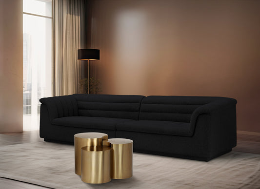 Dimple End Table - Stylish Brushed Metal Design for Contemporary Living Spaces and Modular Use