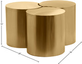 Dimple Contemporary Coffee Table - Modular Brushed Iron Design for Stylish Living Spaces